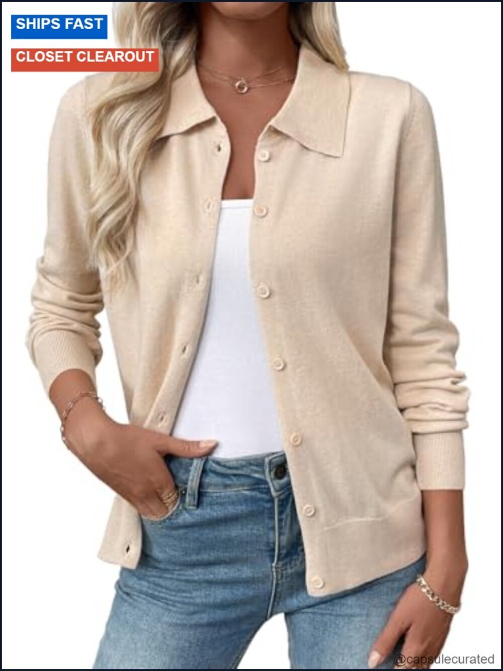 Wool Blend Lightweight Long Sleeve Button Down Cardigan Sweater